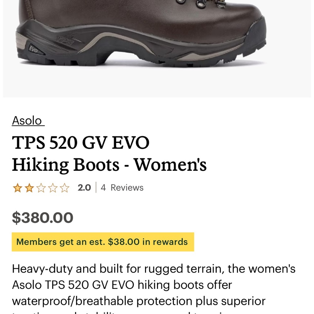 Asolo AFX 520 GVX Women’s Leather and Gortex Hiking Boots in Chestnut, Size 8.5 - Picture 4 of 16